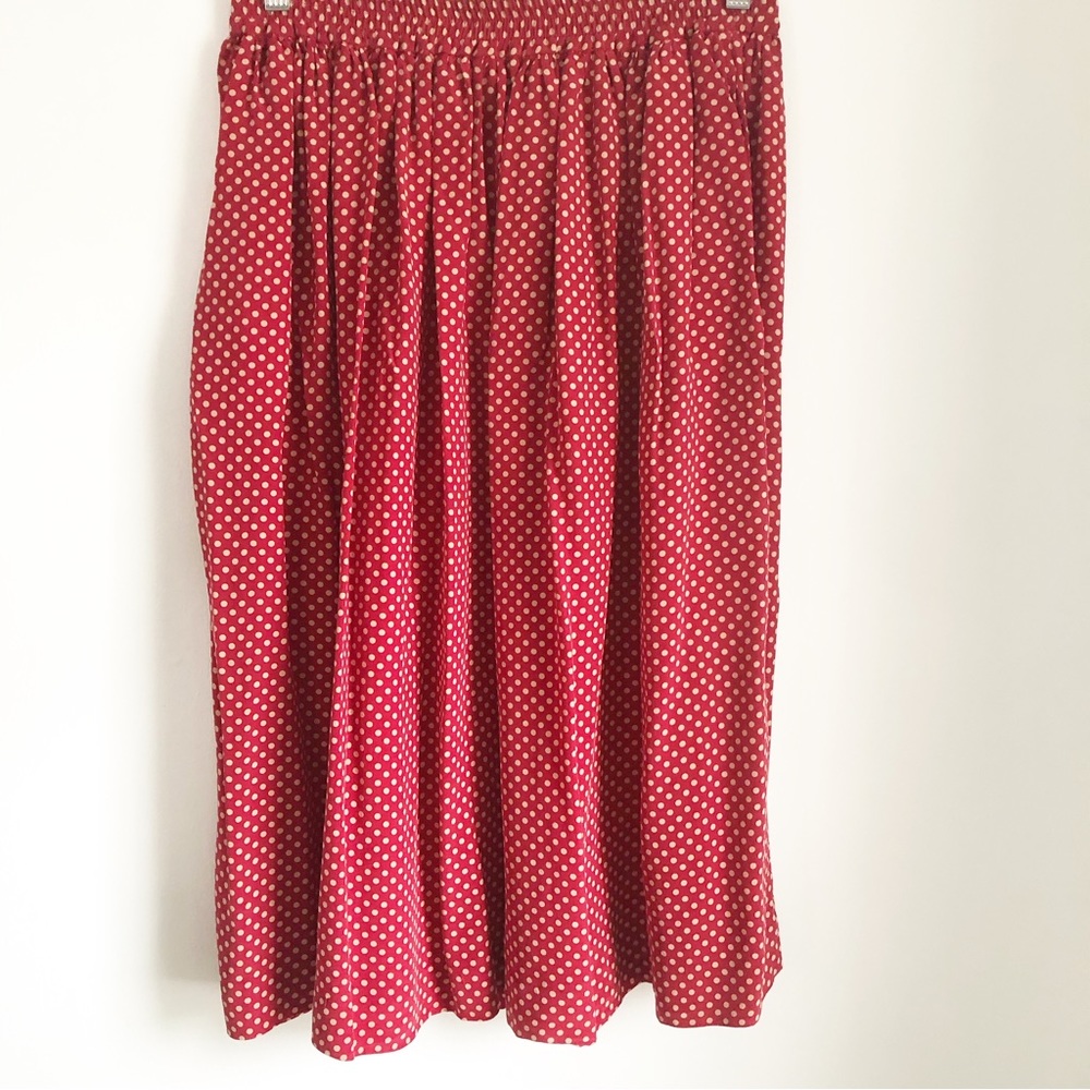 Vintage Jones New York  100% Silk Polkadot Skirt